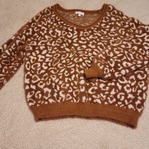 Pink Lily Leopard print sweater